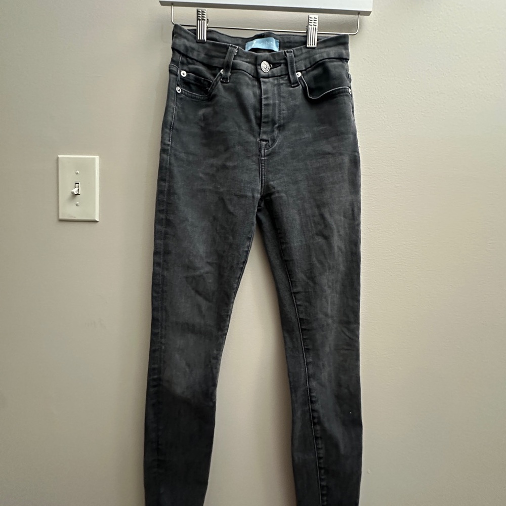 7 For All Mankind Dark Gray Skinny Jeans